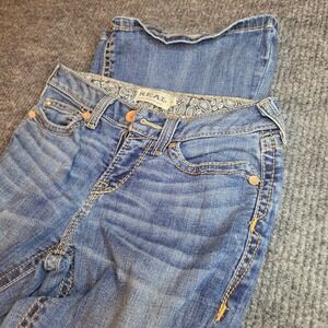 Ariat REAL Hallie Flare Jeans Womens 14 Eleanor Wash Blue Denim 10044364